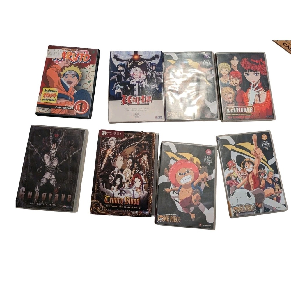 Anime DVD Lot – Naruto, One Piece, Trinity Blood, Gungrave‎ + More
